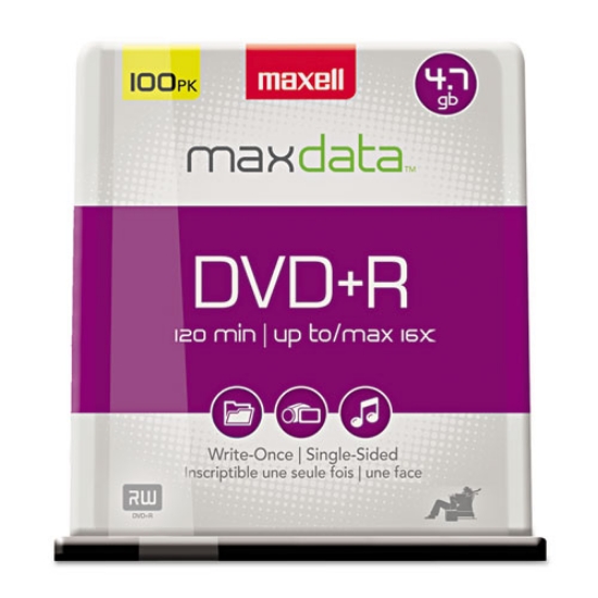 Picture of Dvd+r High-Speed Recordable Disc, 4.7 Gb, 16x, Spindle, Silver, 100/pack