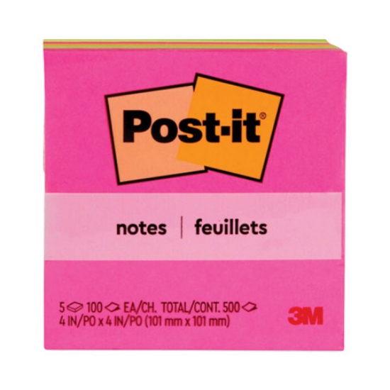 Picture of Original Pads in Poptimistic Collection Colors, 4" x 4", 100 Sheets/Pad, 5 Pads/Pack