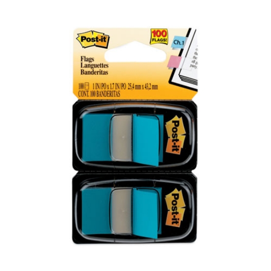 Picture of Standard Page Flags in Dispenser, Blue, 50 Flags/Dispenser, 2 Dispensers/Pack