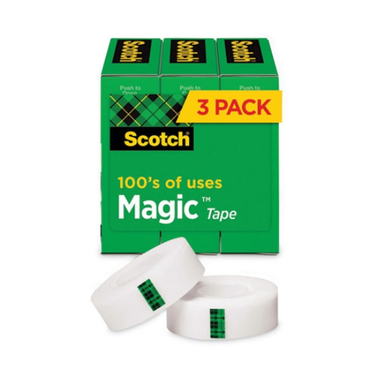 Picture of Magic Tape Refill, 3" Core, 1" X 72 Yds, Clear, 3/pack