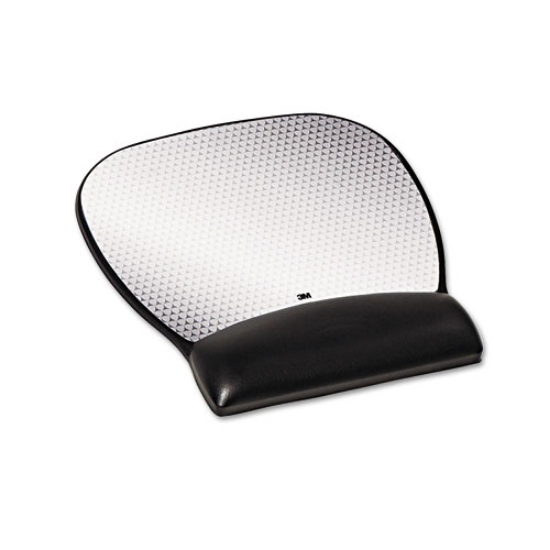Picture of Antimicrobial Gel Large Mouse Pad with Wrist Rest, 9.25 x 8.75, Black