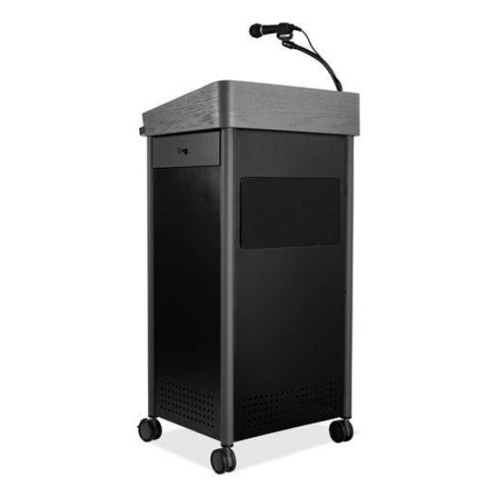 Picture of Greystone Lectern with Sound, 23.5 x 19.25 x 45.5, Charcoal Gray, Ships in 1-3 Business Days