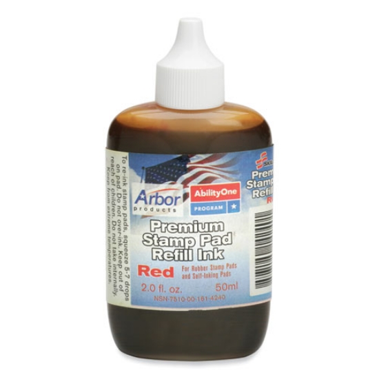 Picture of 7510001614240 Skilcraft Stamp Pad Ink, 2 Oz Bottle, Red