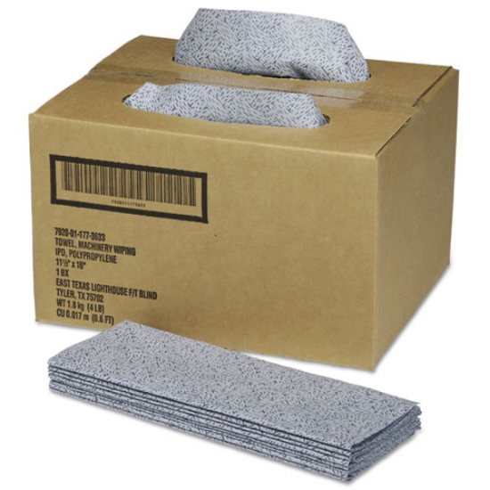 Picture of 7920011773633, SKILCRAFT, ScrubWipes Preparation Wipers, 11.5 x 16.5, Blue, 150/Box
