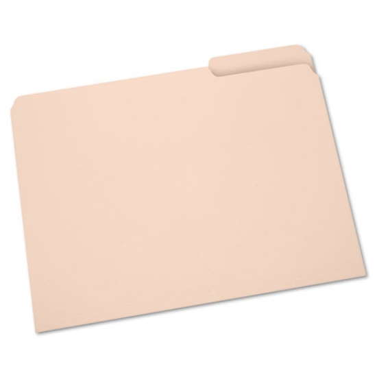 Picture of 7530002822507 SKILCRAFT Manila File Folder, 1/3-Cut Tabs: Assorted, Letter Size, 0.75" Expansion, Manila, 100/Box