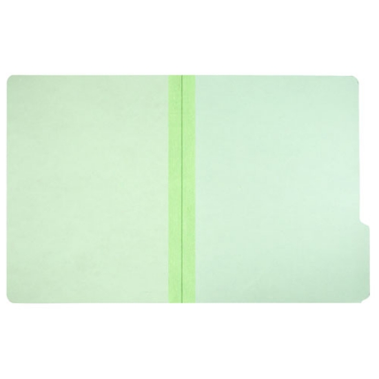 Picture of 7530002868570 SKILCRAFT Pressboard File Folder, 1/3-Cut Tabs: Assorted, Letter Size, 1" Expansion, Light Green, 100/Box
