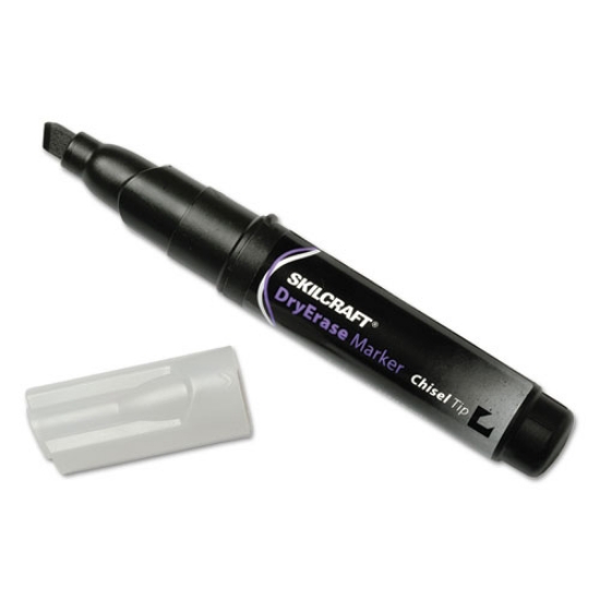 Picture of 7520012943791 Skilcraft Dry Erase Marker, Broad Chisel Tip, Black, Dozen