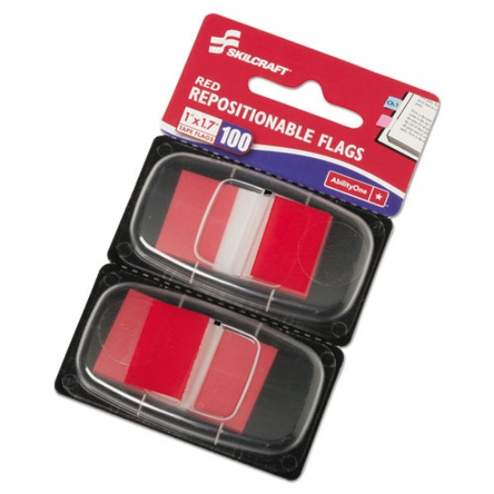 Picture of 7510013152019 SKILCRAFT Page Flags, 1 x 1.75, Red, 50 Flags/Dispenser, 2 Dispensers/Pack