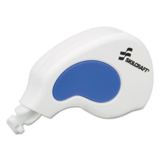 Picture of 7510013900717 SKILCRAFT Correction Tape, Non-Refillable, White/Blue Applicator, 10 m