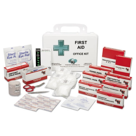 Picture of 6545014338399, Skilcraft, First Aid Kit, Office, 10-15 Person Kit, 125 Pieces, Plastic Case