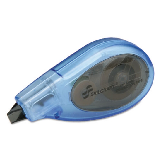 Picture of 7510015117930 SKILCRAFT Correction Tape, NonRefillable, Adj Tip, Blue/Translucent Black Applicator