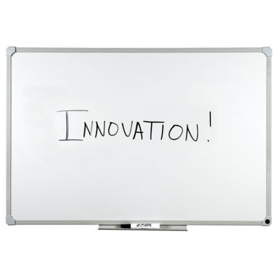 Picture of 7110015550294 SKILCRAFT Quartet Magnetic Porcelain Marker Board, 24 x 36, White Surface, Aluminum/Black Plastic Frame