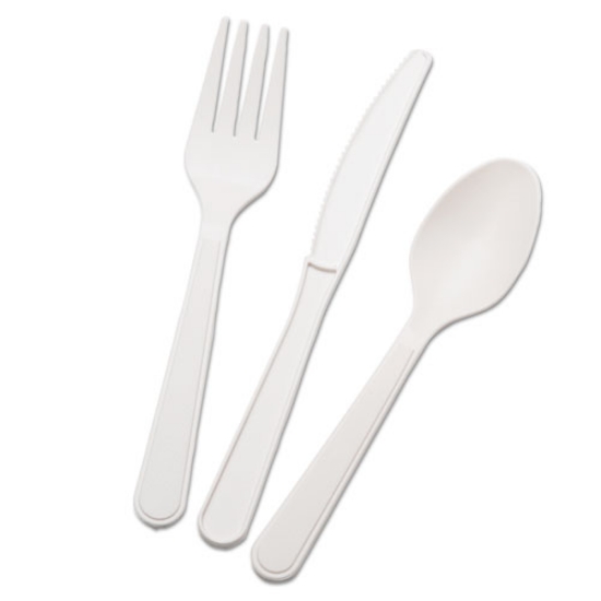 Picture of 7360015643560,SKILCRAFT,  Biobased Cutlery Set with Knife, Spoon, Fork, 400 Sets/Box