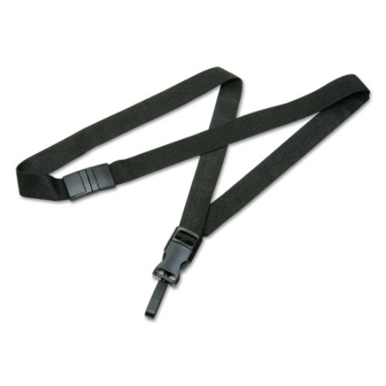 Picture of 8455016130197 SKILCRAFT Breakaway Lanyard, Plastic Swivel Hook Fastener, 36" Long, Nylon, Black, Dozen