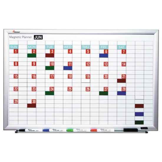 Picture of 7110016222127 SKILCRAFT Magnetic Work/Plan Dry Erase Kit, 36 x 24, White Surface, Silver Aluminum Frame