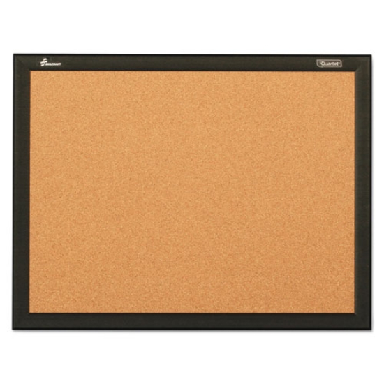 Picture of 7195016511284 SKILCRAFT Quartet Cork Board, 36 x 24, Natural Tan Surface, Black Aluminum Frame