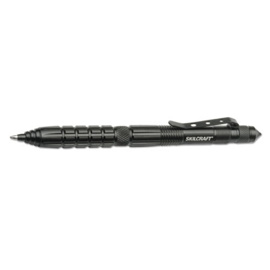 Picture of 7520016611668 Skilcraft Defender Press-Tip Ballpoint Pen/flashlight, Retractable, Medium 1 Mm, Black Ink, Black Barrel