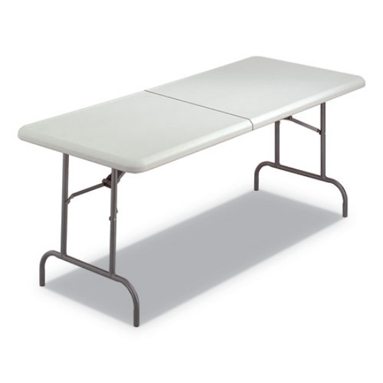 Picture of 7110016716415, SKILCRAFT Blow Molded Folding Tables, Rectangular, 72w x 30d x 29h, Platinum
