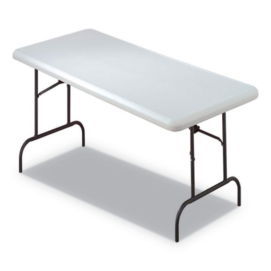Picture of 7110016716417, SKILCRAFT Blow Molded Folding Tables, Rectangular, 30w x 60d x 29h, Platinum