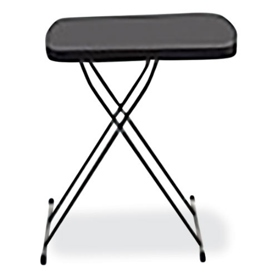 Picture of 7110017026957 skilcraft personal adjustable height folding table, 18w x 26d x 20.8h to 26.6h, charcoal gray