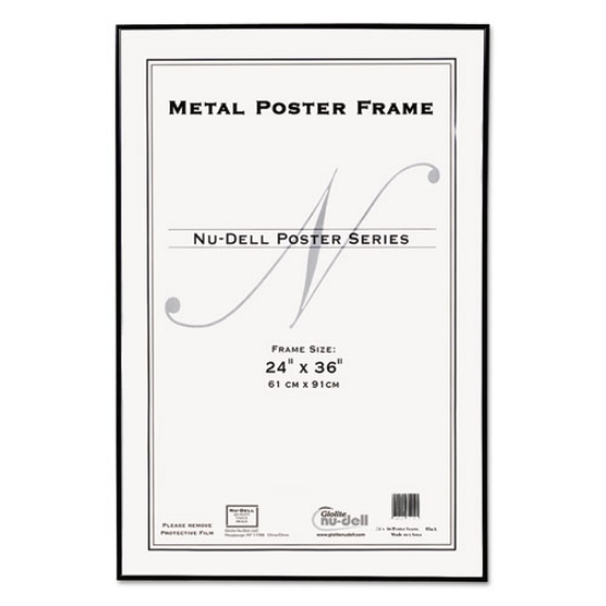 Picture of Metal Poster Frame, Plastic Face, 24 X 36, Black