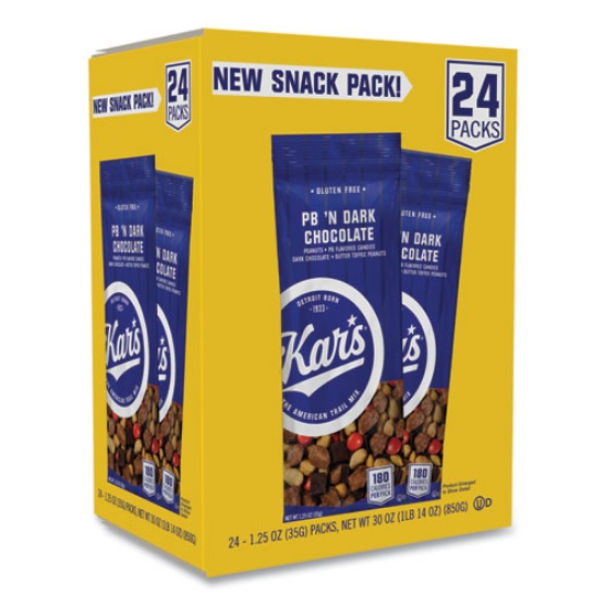 Picture of Trail Mix, Dark Chocolate/Peanut Butter, 1.25 oz Packet, 24/Box