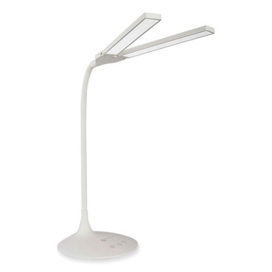 Picture of Wellness Series Pivot LED Desk Lamp with Dual Shades, 13.25" to 26" High, White, Ships in 1-3 Business Days
