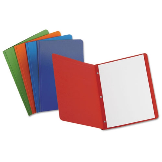 Picture of Title Panel And Border Front Report Cover, Three-Prong Fastener, 0.5" Capacity, 8.5 X 11, Assorted/assorted, 25/box