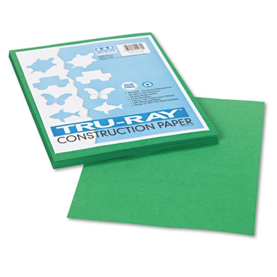 Picture of Tru-Ray Construction Paper, 76 lb Text Weight, 9 x 12, Holiday Green, 50/Pack