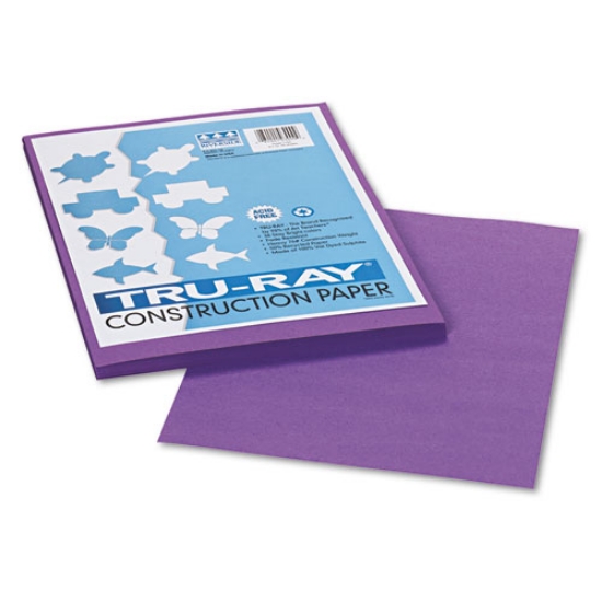 Picture of Tru-Ray Construction Paper, 76 lb Text Weight, 9 x 12, Violet, 50/Pack
