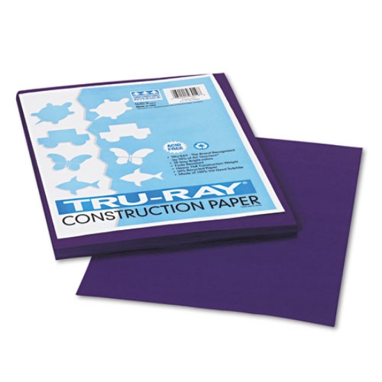 Picture of Tru-Ray Construction Paper, 76 lb Text Weight, 9 x 12, Purple, 50/Pack