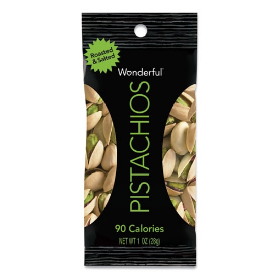 Picture of Wonderful Pistachios, Roasted And Salted, 1 Oz Pack, 12/box
