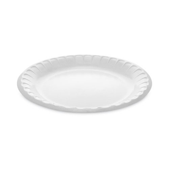Picture of Placesetter Deluxe Laminated Foam Dinnerware, Plate, 8.88" dia, White, 500/Carton