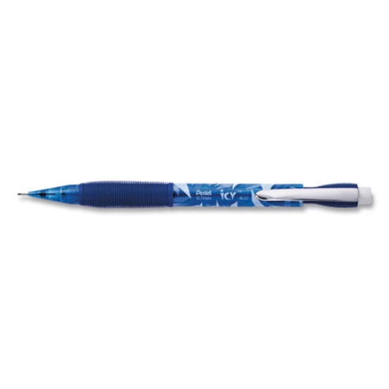 Picture of Icy Mechanical Pencil Value Pack, 0.7 mm, HB (#2), Black Lead, Transparent Blue Barrel, 24/Pack