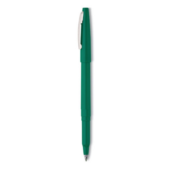 Picture of Rolling Writer Roller Ball Pen, Stick, Medium 0.8 Mm, Green Ink, Green Barrel, Dozen