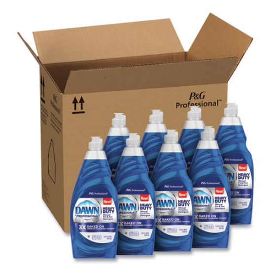 Picture of heavy-duty manual pot/pan dish detergent, original scent, 38 oz bottle, 8/carton