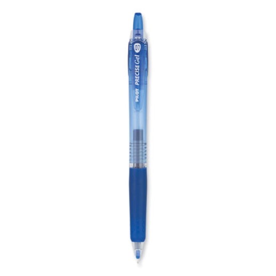 Picture of Precise Gel BeGreen Gel Pen, Retractable, Fine 0.7 mm, Blue Ink, Translucent Blue Barrel, Dozen