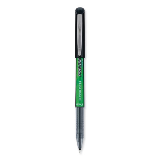 Picture of Precise V5 Begreen Roller Ball Pen, Stick, Extra-Fine 0.5 Mm, Black Ink, Black Barrel, Dozen