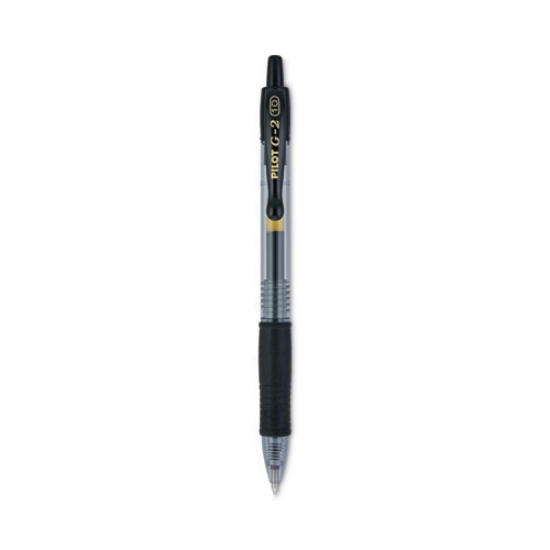 Picture of G2 Premium Gel Pen, Retractable, Bold 1 mm, Black Ink, Smoke/Black Barrel, Dozen