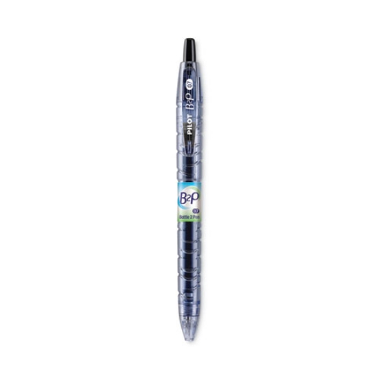Picture of B2p Bottle-2-Pen Recycled Gel Pen, Retractable, Fine 0.7 Mm, Black Ink, Translucent Blue Barrel