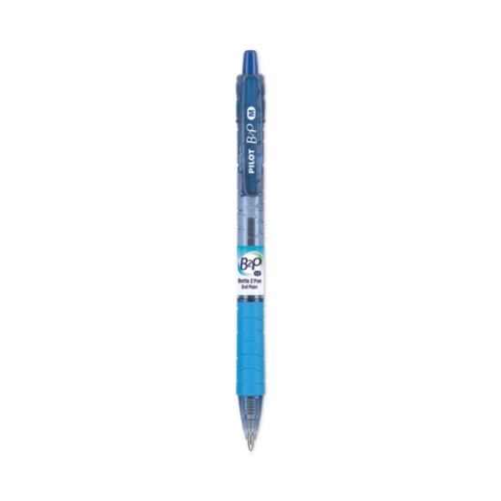 Picture of B2p Bottle-2-Pen Recycled Ballpoint Pen, Retractable, Medium 1 Mm, Blue Ink, Translucent Blue Barrel, Dozen
