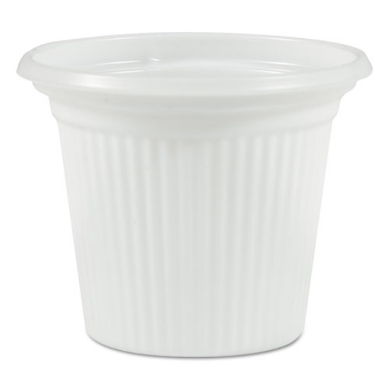 Picture of Plastic Condiment Cups, 0.75 oz, Translucent, 250/Sleeve, 20 Sleeves/Carton