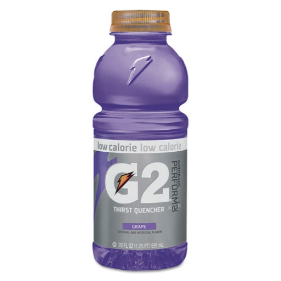 Picture of G2 Perform 02 Low-Calorie Thirst Quencher, Grape, 20 Oz Bottle, 24/carton