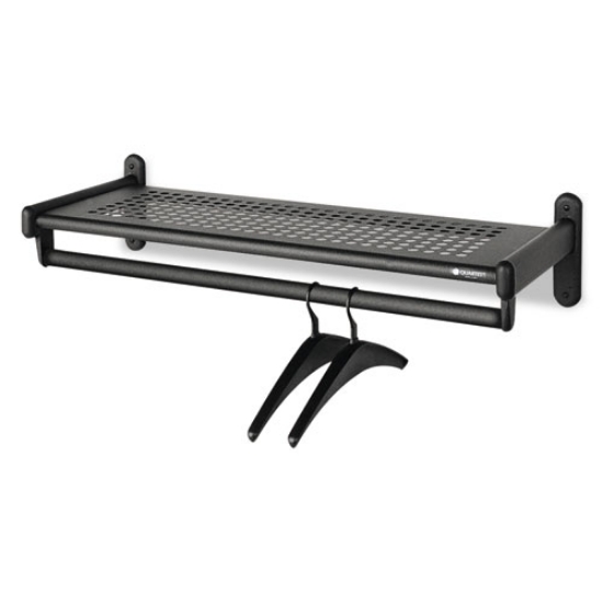 Picture of Metal Wall Shelf Rack, Powder Coated Textured Steel, 48w X 14.5d X 6h, Black