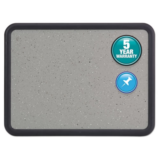 Picture of contour granite board, 48 x 36, granite gray surface, black plastic frame