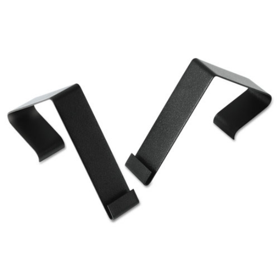 Picture of Cubicle Partition Hangers, For 1.5" to 2.5" Thick Partition Walls, Black, 2/Set