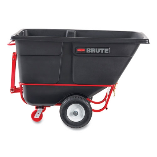 Picture of Rotomolded Towable Tilt Truck, 1.5 cu yd, 2,100 lb Capacity, Plastic, Black