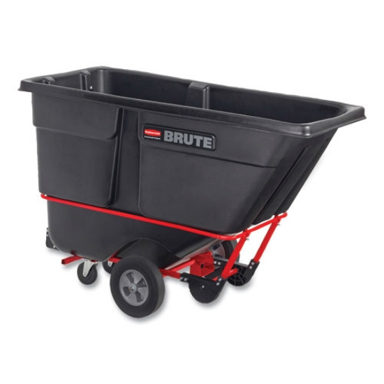 Picture of Forkliftable Rotomolded Tilt Truck, 202 gal, 1,250 lb Capacity, Polyethylene/Steel, Black/Red