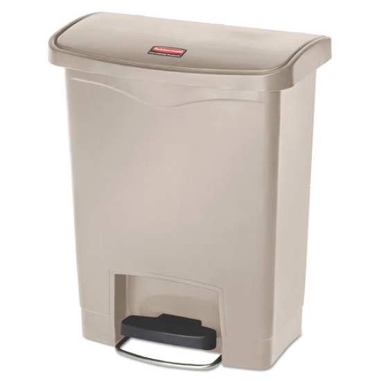Picture of Streamline Resin Step-On Container, Front Step Style, 8 gal, Polyethylene, Beige