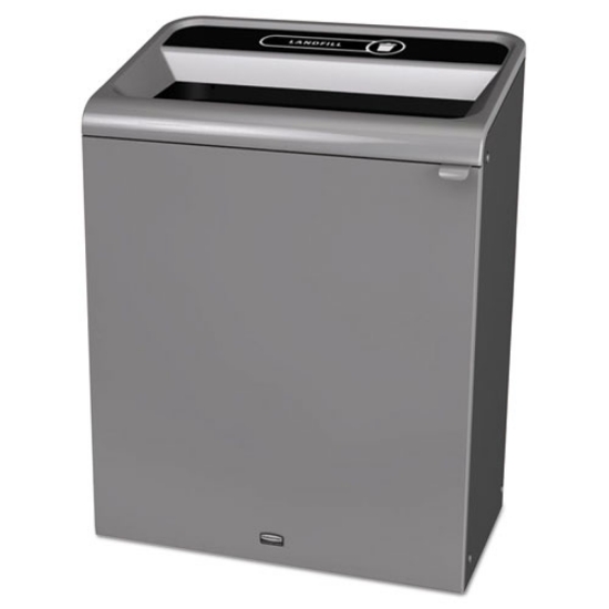 Picture of Configure Indoor Recycling Waste Receptacle, 45 gal, Metal, Gray